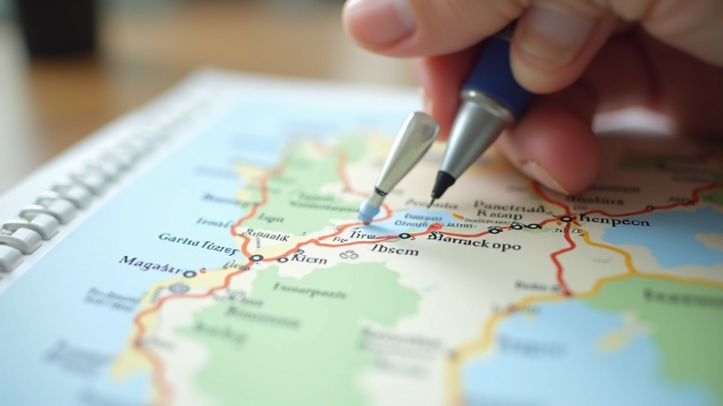 Mapa szlaku i rozkład jazdy pociągu